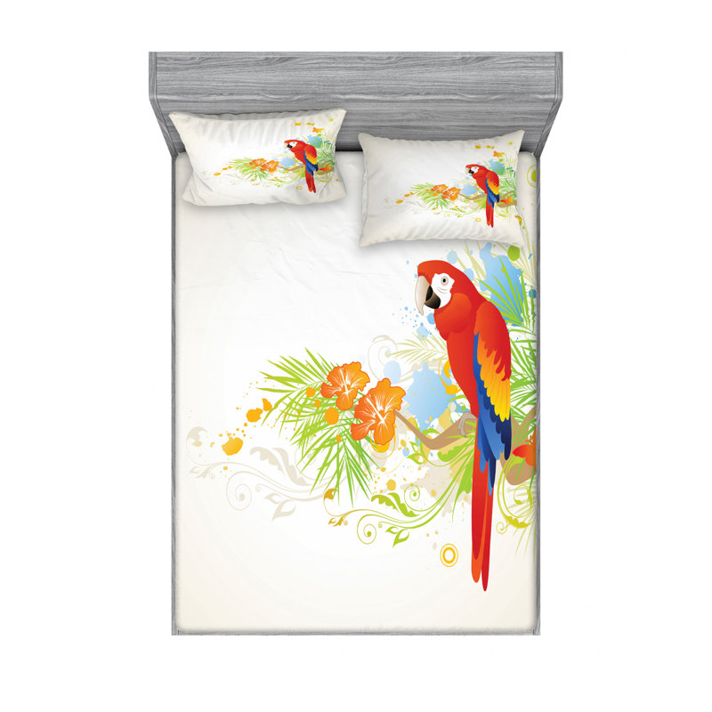 Microfiber Sheet Set, Queen Sheet Set with Fitted Sheet