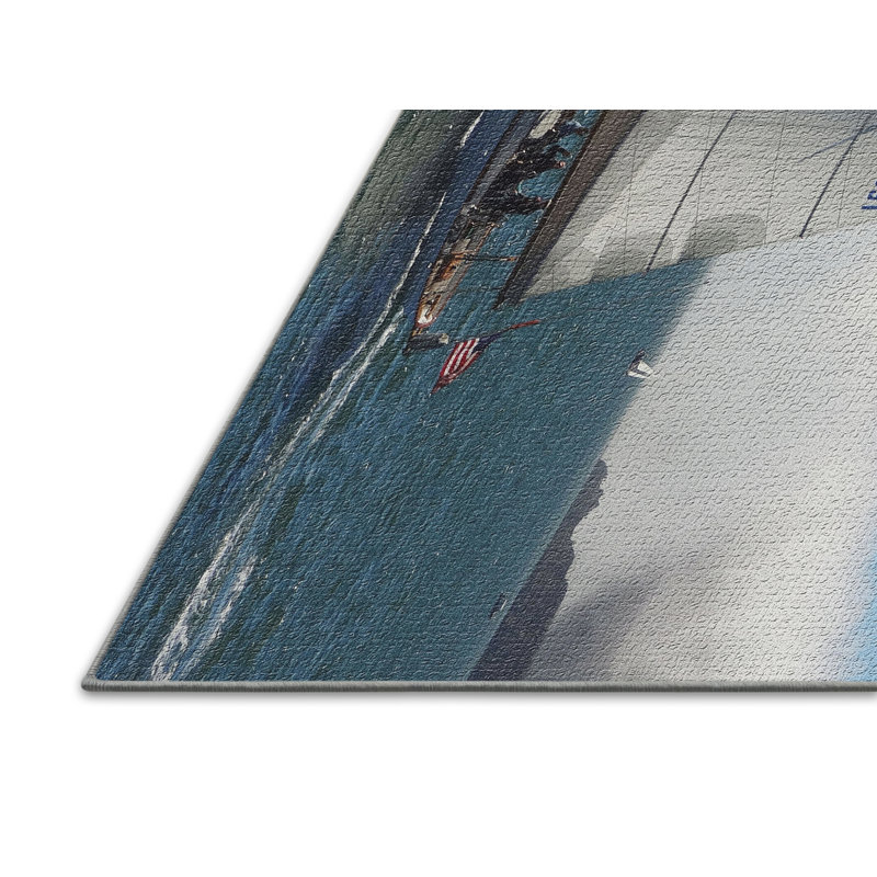 Tapis bleu voilier, Rectangle 3 pi x 5 pi