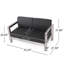 Causeuse d'extérieur 55,25 po avec coussins-918963370