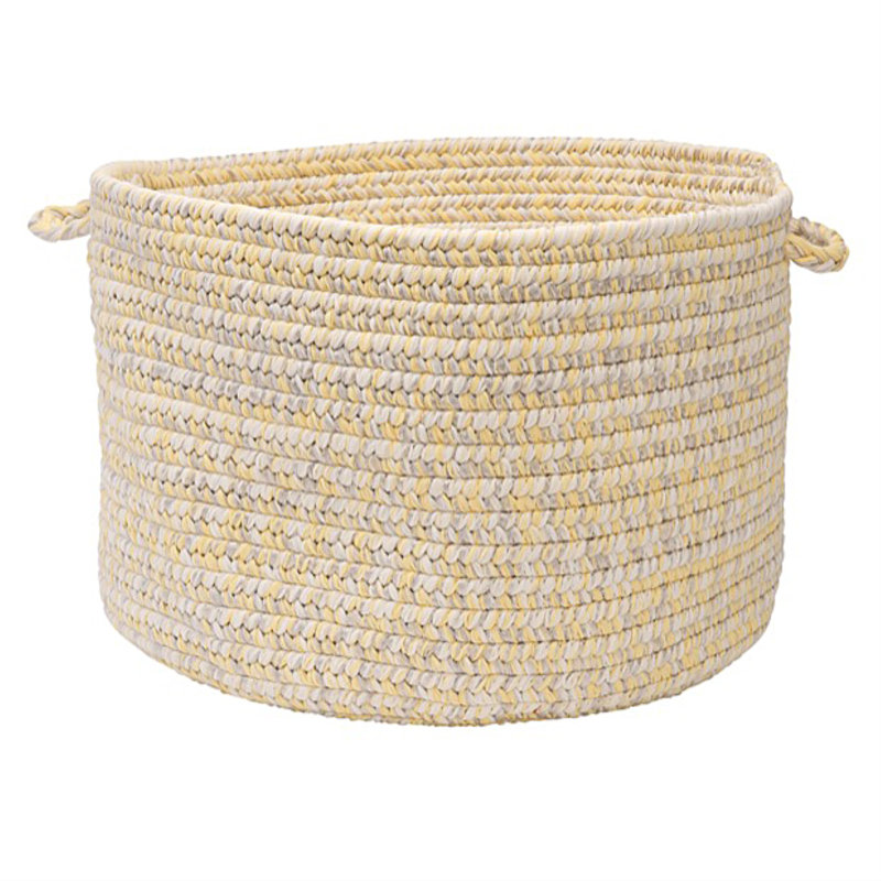 Panier en laine Abey, H 10 po x l 14 po x P 14 po, Noir