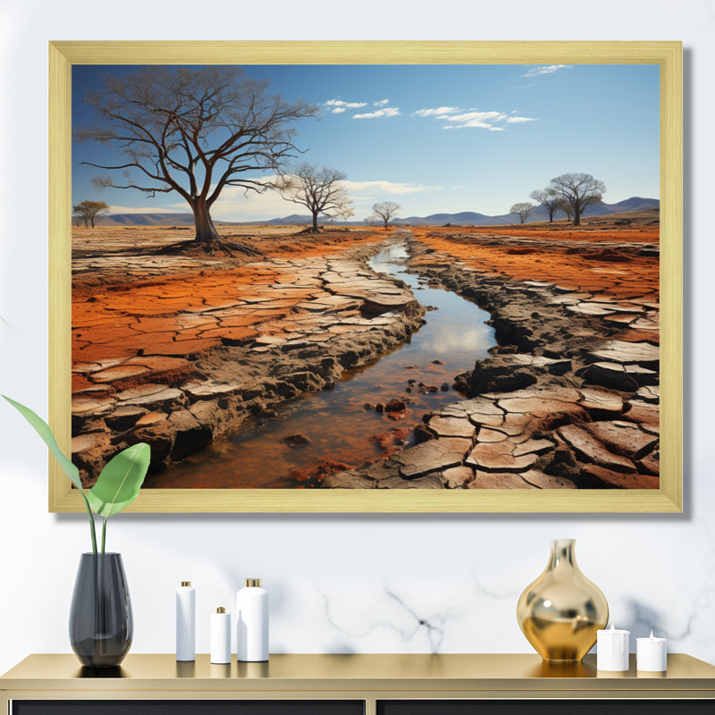 Paysage australien Outback Spectrum III, reproduction d'art sur toile, H 12 po x l 20 po x P 1 po, Cadre doré simple