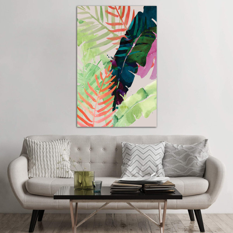 Electric Palms II - Wrapped Canvas Painting, 66.04 cm H x 45.72 cm W x 1.91 cm D