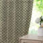 Fabdivine Home Decorative Dark Green or Brown 100% Blackout Handmade Block Print Floral Curtains 27x96 Inches, Pleated Pinch Drapes for Office, Bedroom, Kitchen, or Patio, Alia-1708803638