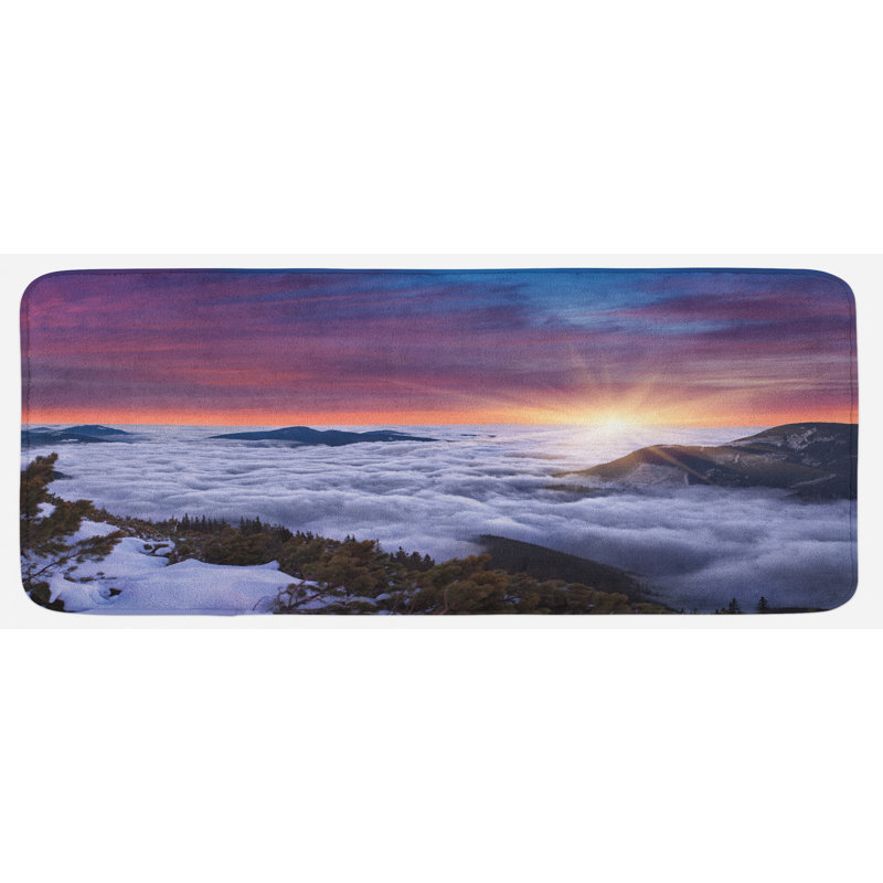 «Winter Landscape In The Mountains Sunset»