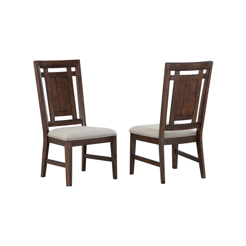 Ealy 19'' H Upholstered Oak Side Chair