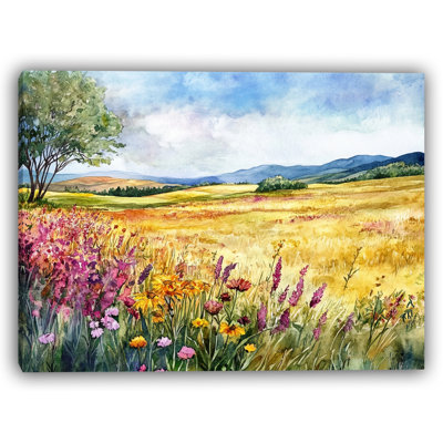 Art sur toile, "Golden Meadow Blooms"