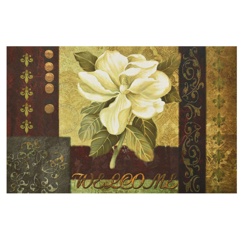 Magnolia welcome 30 po x 18 po tapis de porte extérieur antidérapant Horstman