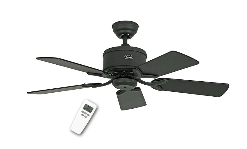 Allman 103cm Ceiling Fan, Lacquered Graphite with Lacquered Graphite and Lac