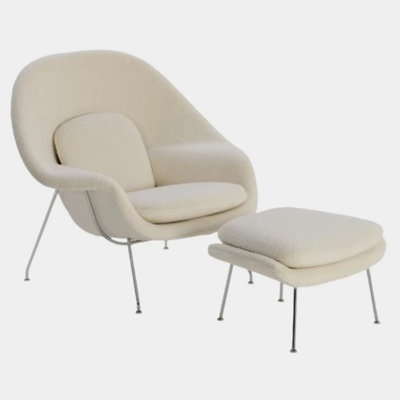 Averly Modern Lounge Chair & Ottoman Set