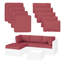 Ensemble de coussins de patio modulaire pour 3 sièges Wynee 9Pcs-397577433