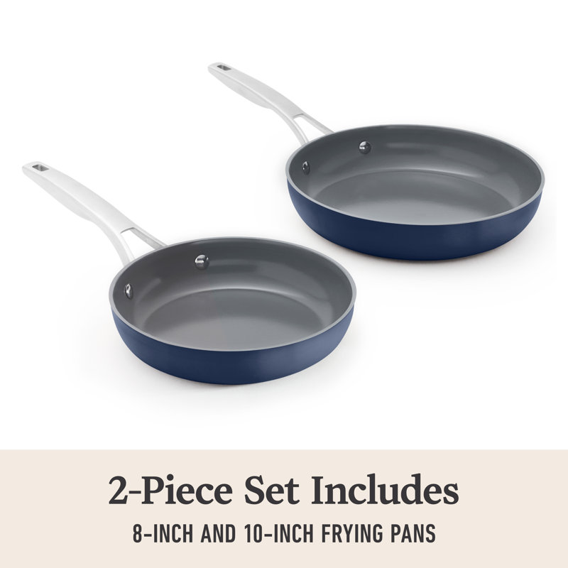 Midnight Blue Ceramic Nonstick Aluminum Fry Pan Set