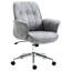 Chaise de bureau rembourrée en microfibre, grise, réglable en hauteur, inclinable et rembourrée, incluse