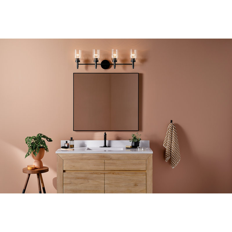 Éclairage de salle de bain 4 lumières à intensité variable Cadense, Noir