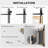 Modern Solid Wood Farmhouse Accent Mirror - Rustic Rectangle Decorative Mirror for Bathroom, Living Room, Entryway & Bedroom-1828987810-1828987811