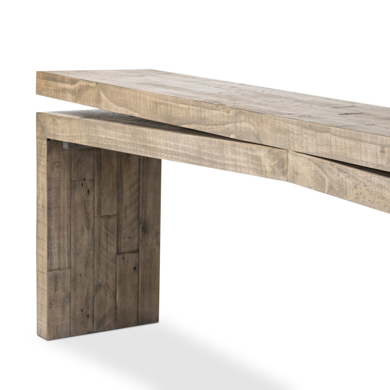 Matthes Solid Wood Console Table, Weathered Wheat, 30.75" H x 94" W x 15" D