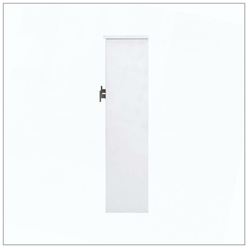 Barre à serviettes murale avec miroir et armoire à pharmacie, Blanc