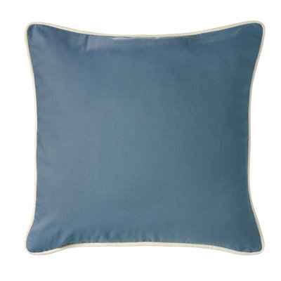 Monterrey Blue/White Cotton Blend Piece Sham
