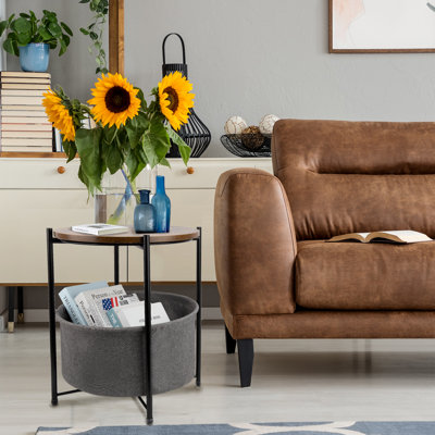 Serik Iron Tray Top End Table