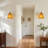 Boho Brown 1-Light Armed Wall Sconce With Woven Paper Rope Shade