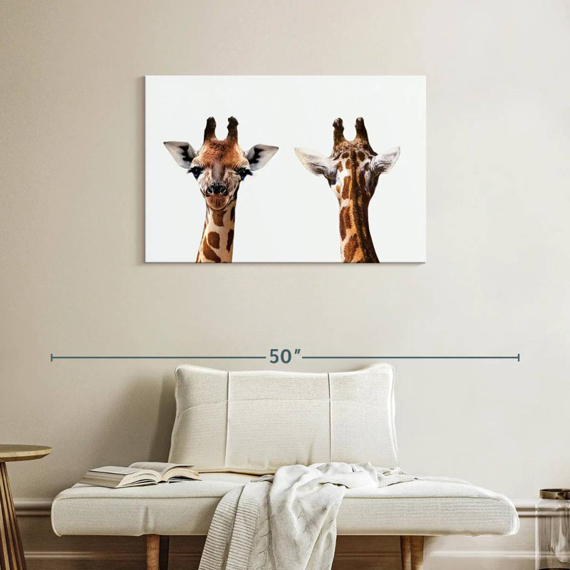 Giraffe Front And Back Portrait, 24" H x 36" W