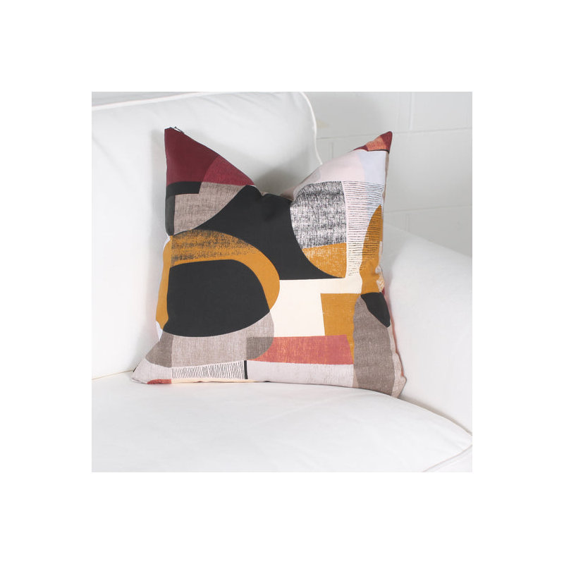 Coussin décoratif réversible en coton Daneika