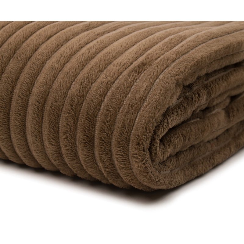 Fine corduroy blanket, Taupe