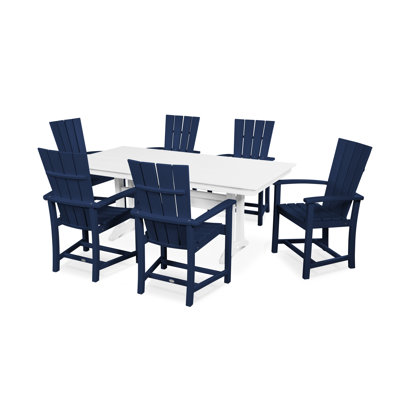 Ensemble repas de style campagnard 7 pièces POLYWOOD Quattro