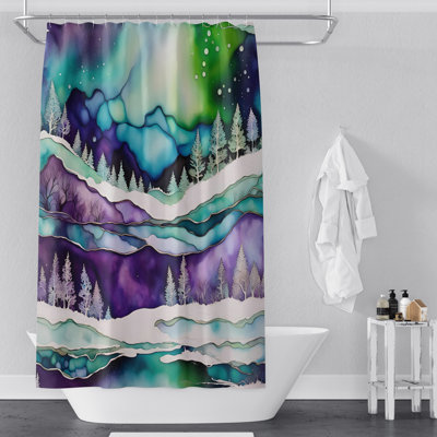 Rideau de douche abstrait