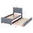 Upholstered Platform Bed With Trundle-704437396