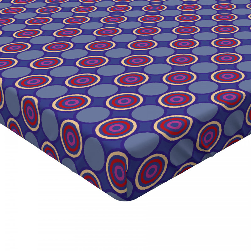 Microfiber Geometric Fitted Sheet, Full Fitted Sheet