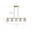Elisabette 5 - Light 41.5'' W Linear Glam Kitchen Island Pendant