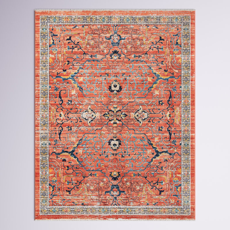 Alkire Floral Indoor Rug, Rectangle 3'11" x 5'11"