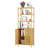 Bamboo Storage Cabinet with 2 Doors and 3 Tier Shelves
