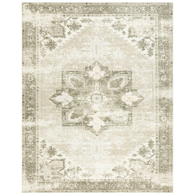 Tapis oriental sauge / ivoire Delvecchio