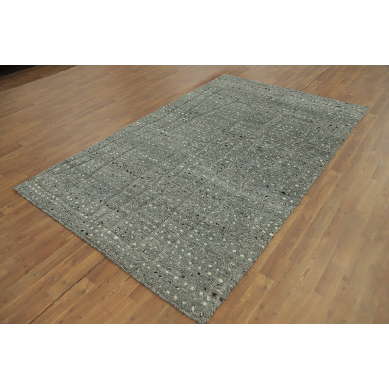 Tapis indien en laine fait à la main 5 x 8 po