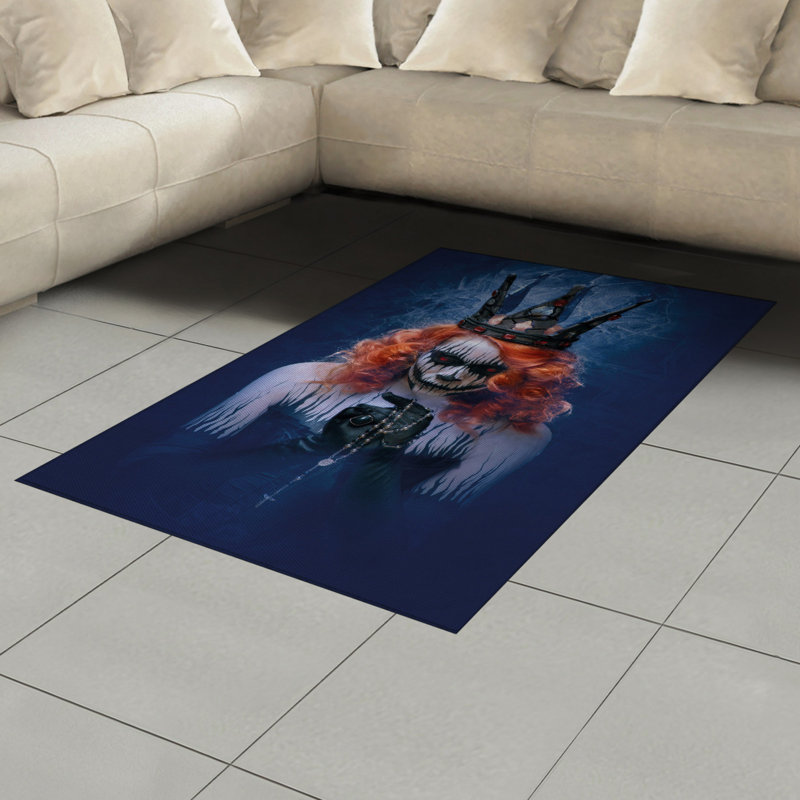 Halloween High Density Long Fiber Poly Threads Decorative Area Rug Carpet, Rectangle 4' x 5'8"
