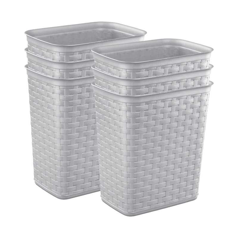 3.4 Gallon Open Plastic Waste Basket