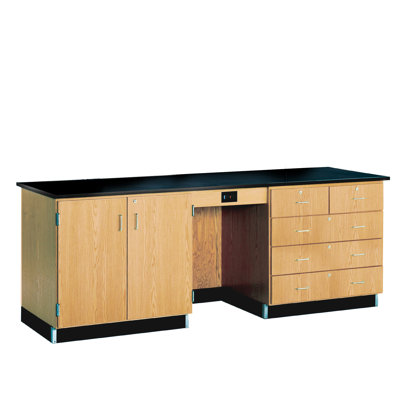 Diversified Woodcrafts 96'' L x 30'' W Rectangle Resin Instructor's Desk
