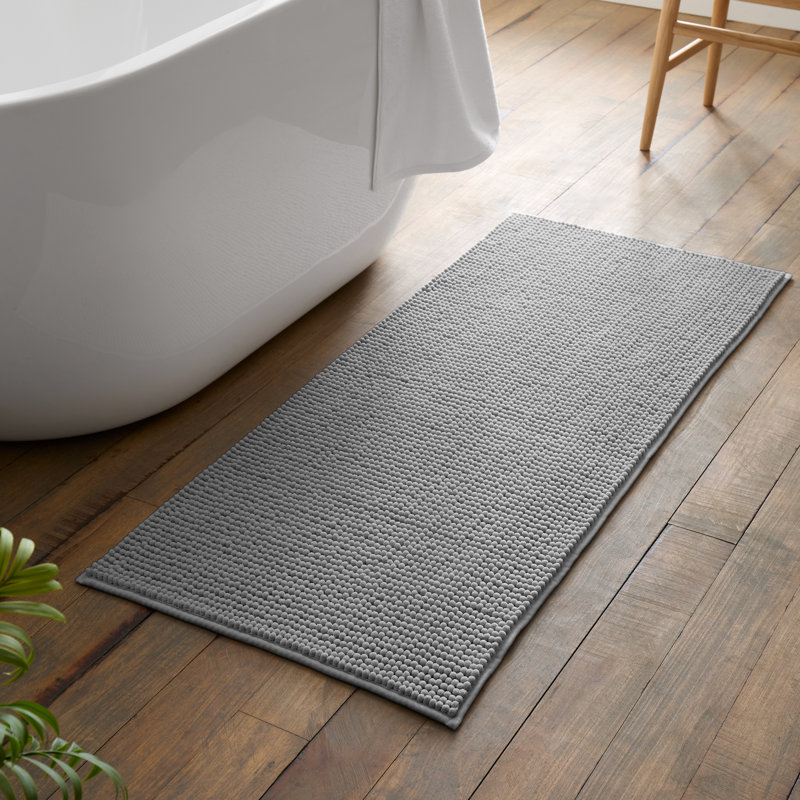 Bobble Bath Runner, Silver Grey