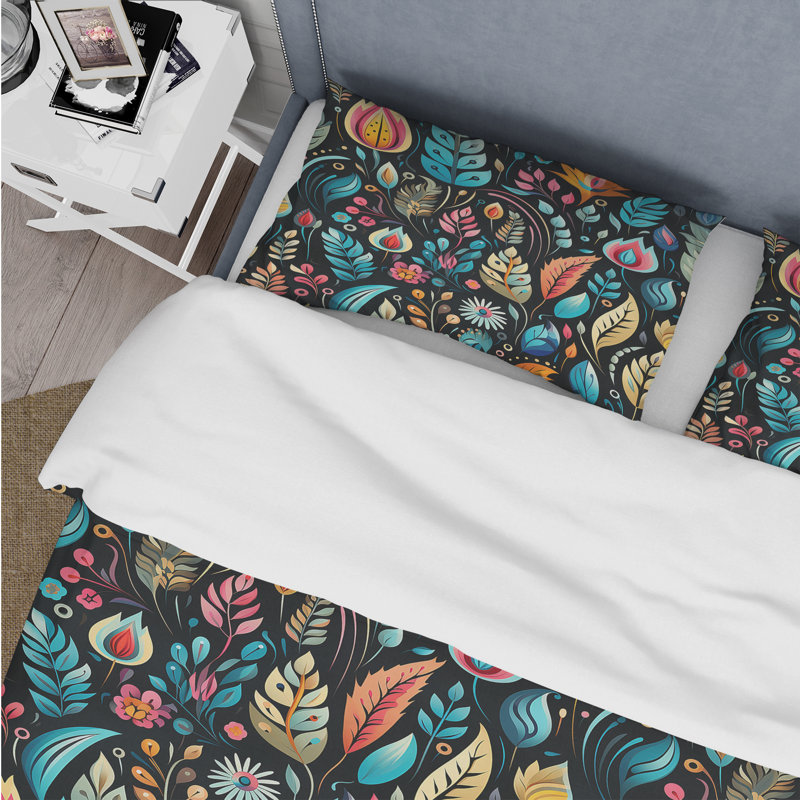 Tribal Frivolity Boho Motif III - Ensemble de housse de couette Boho - Microfibre de polyester