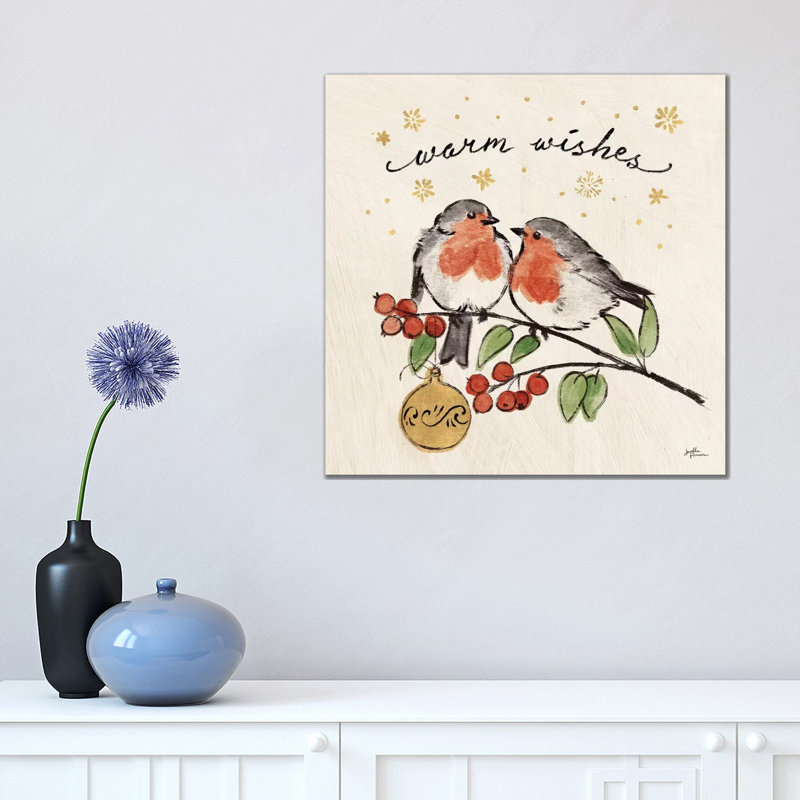 Christmas Lovebirds II by Janelle Penner - Wrapped Canvas Print, 45.72 cm H x 45.72 cm W x 1.91 cm D