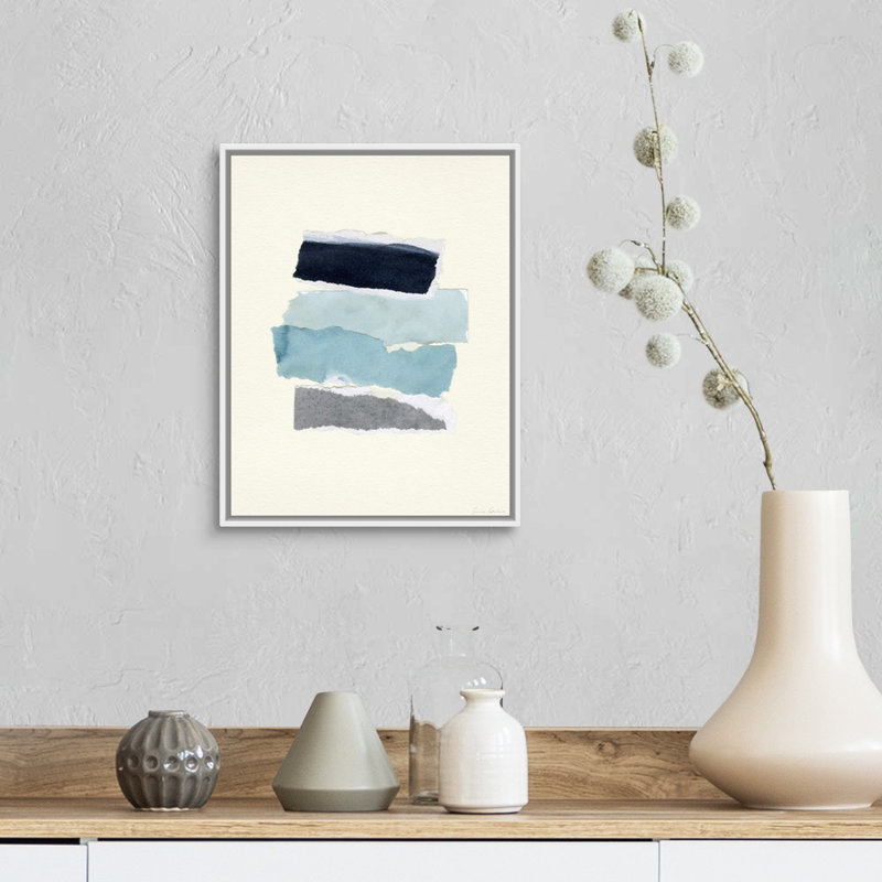 «Seaside Color Study III» par Emma Caroline - reproduction d'art, Toile blanche encadrée, H 16 po x l 13 po x P 1,75 po