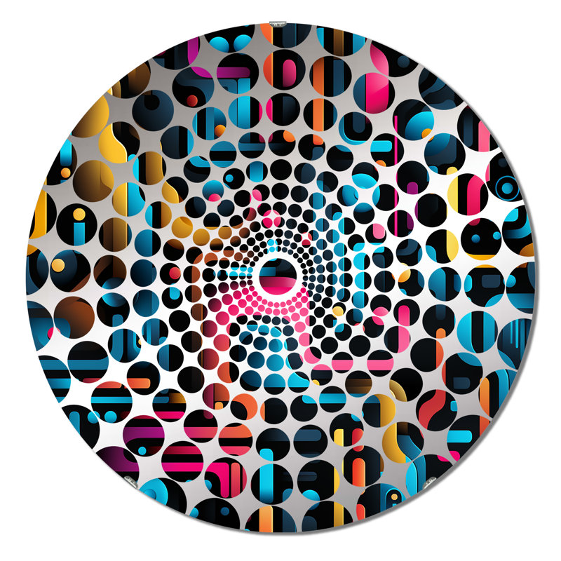 Miroir Neon Futuristic Lined, 23,6 po x 23,6 po