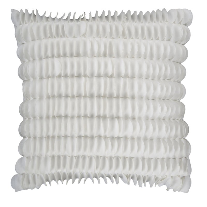 Housse de coussin Olivia, 18 po x 18 po, Blanc