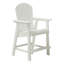 Chaise de bar avec accoudoirs Hips de 2 pièces, adaptée à la pelouse, à la cour arrière - chaise blanche avec en blanc, facile à nettoyer et à assembler