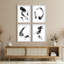 "Grosse encre, coups de pinceau, symboles, formes abstraites, illustrations, décor moderne", 4 pièces-101520044-101520045
