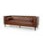 Biya Sofa, 3 Seater, 90 Inch, Tufted Brown Faux Leather, 2 Pillows-888445481