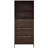 3 Flip Drawers Shoe Cabinet For Hallway. Solid , Walnut Hue. Metal Handles, Spacious Storage With And Open Shelves. Living Room Storage. Color, Modern Look