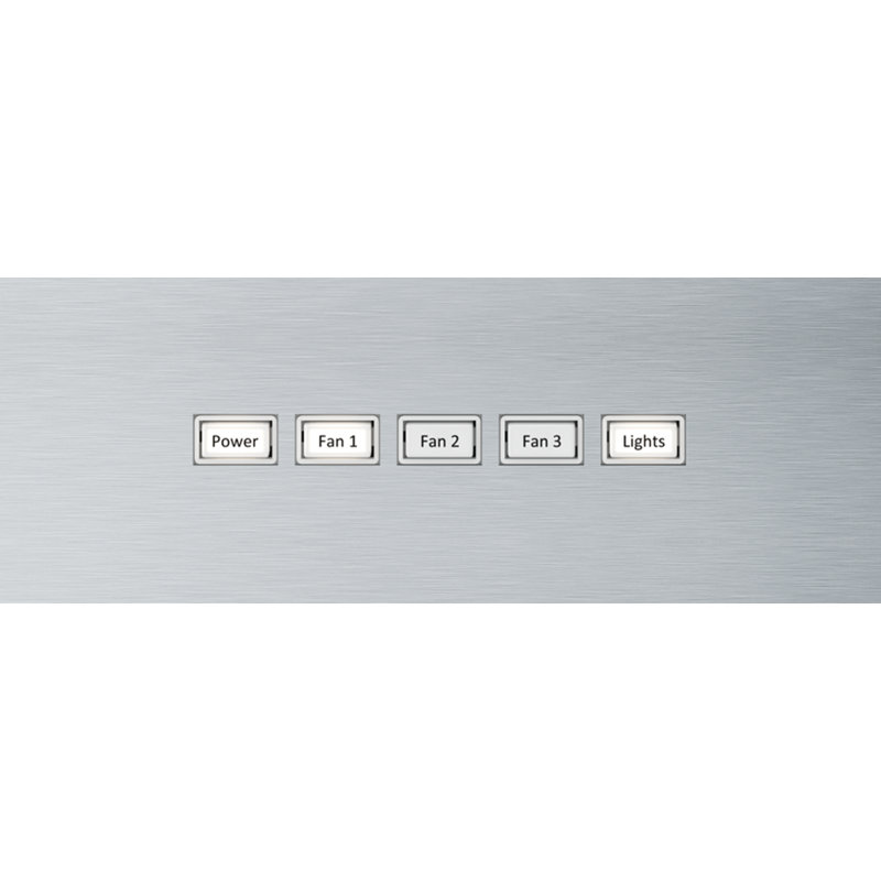 Hotte murale 36 pouces Zephyr Brisas 600 CFM avec lumières DEL en acier inoxydable