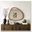 Miroir en bois massif 45 po Miroir mural asymétrique avec cadre en bois et miroir de grande taille